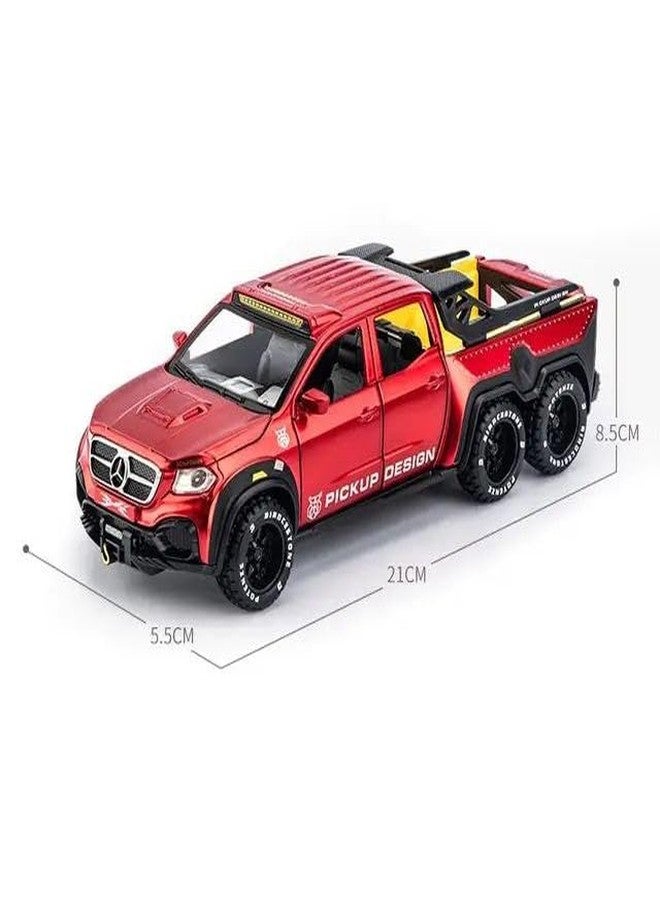 KING FORU 1:24 Scale Exclusive Alloy Metal Pull Back Die-cast Car Model with Sound Light Mini Auto Toy for Kids Metal Model Toy Car with Sound and Light (1.24 Amg Benz-Class Exy 6X6 -Black) - Image 5